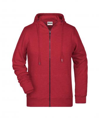 Ladies Ladies' Zip Hoody Carmine-red-melange 8656