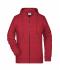 Ladies Ladies' Zip Hoody Carmine-red-melange 8656