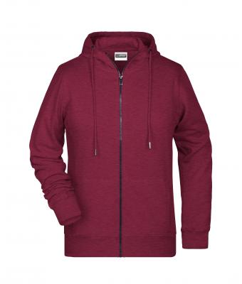 Ladies Ladies' Zip Hoody Burgundy-melange 8656