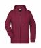 Ladies Ladies' Zip Hoody Burgundy-melange 8656