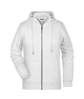 Damen Ladies' Zip Hoody White 8656