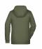 Femme Sweat-shirt zippé à capuche femme Olive 8656