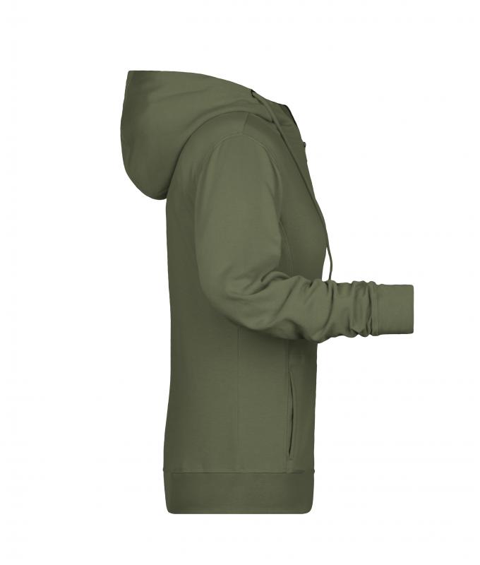 Femme Sweat-shirt zippé à capuche femme OCS Blended & RCS Olive 8656