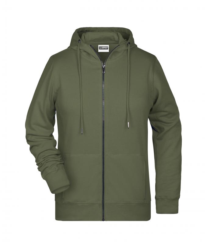 Femme Sweat-shirt zippé à capuche femme OCS Blended & RCS Olive 8656