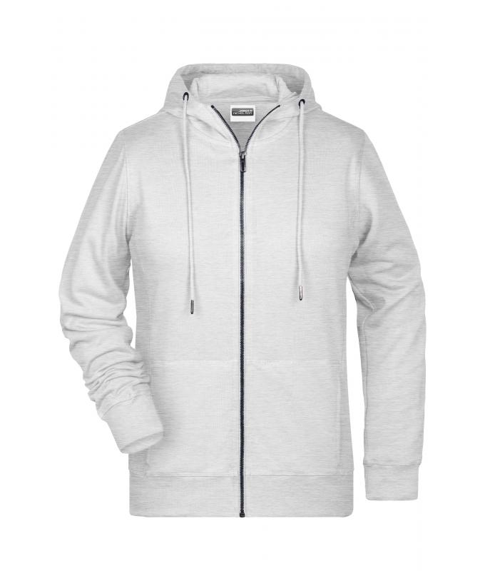 Femme Sweat-shirt zippé à capuche femme OCS Blended & RCS Gris chiné clair 8656