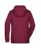 Femme Sweat-shirt zippé à capuche femme Bordeaux-mélange 8656