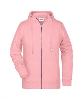 Femme Sweat-shirt zippé à capuche femme Rose-mélange 8656