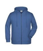 Men Men's Zip Hoody   OCS Blended & RCS Light-denim-melange 8657