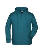 Men Men's Zip Hoody   OCS Blended & RCS Petrol-melange 8657