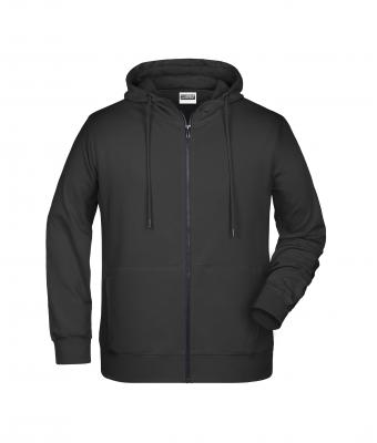 Men Men's Zip Hoody Black 8657