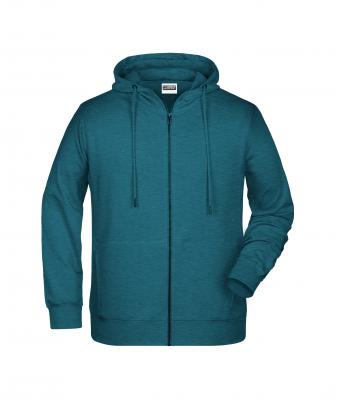 Herren Men's Zip Hoody Petrol-melange 8657