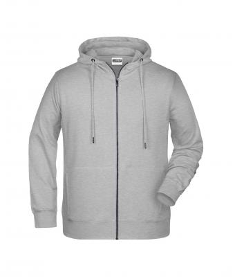 Herren Men's Zip Hoody Grey-heather 8657