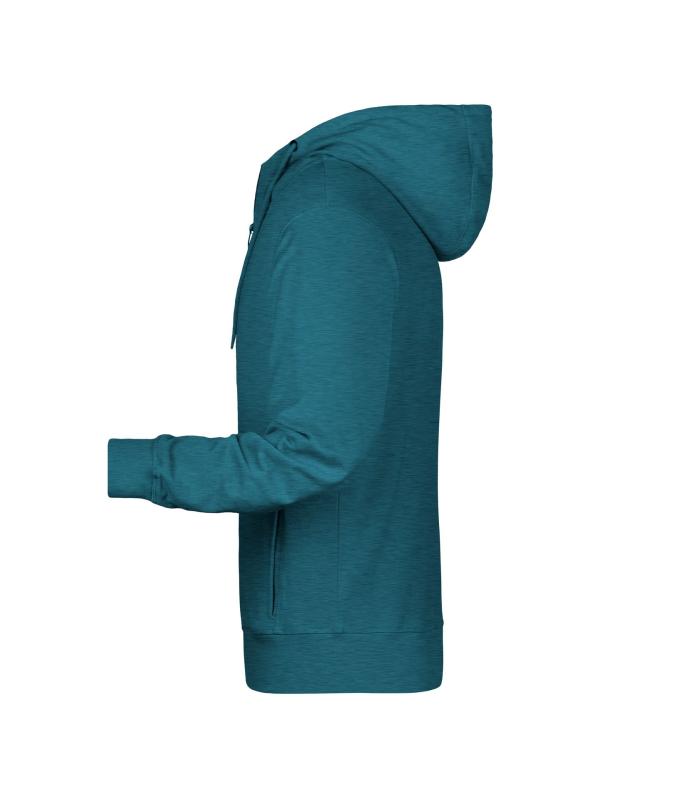 Men Men's Zip Hoody OCS Blended & RCS Petrol-melange 8657