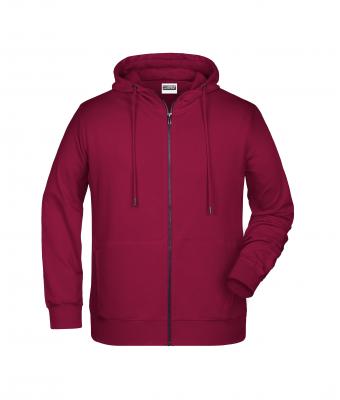 Men Men's Zip Hoody Wine 8657