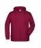 Men Men's Zip Hoody Wine 8657