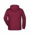 Herren Men's Zip Hoody Burgundy-melange 8657