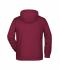 Herren Men's Zip Hoody Burgundy-melange 8657