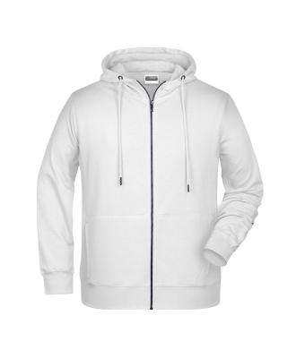 Homme Sweat-shirt zippé à capuche homme   OCS Blended & RCS Blanc 8657