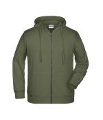 Homme Sweat-shirt zippé à capuche homme   OCS Blended & RCS Olive 8657