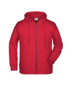 Homme Sweat-shirt zippé à capuche homme   OCS Blended & RCS Rouge 8657