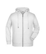 Homme Sweat-shirt zippé à capuche homme   OCS Blended & RCS Blanc 8657