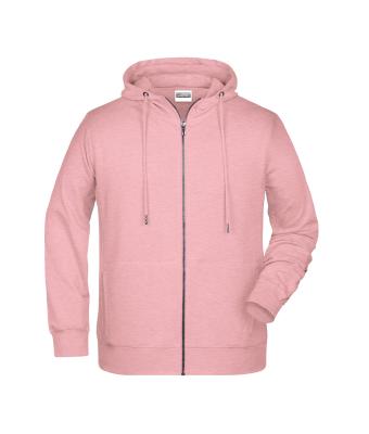 Homme Sweat-shirt zippé à capuche homme   OCS Blended & RCS Rose-mélange 8657