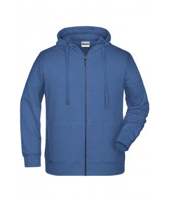 Homme Sweat-shirt zippé à capuche homme Denim-clair-mélange 8657