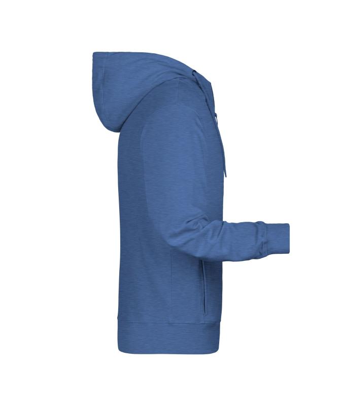 Homme Sweat-shirt zippé à capuche homme OCS Blended & RCS Denim-clair-mélange 8657