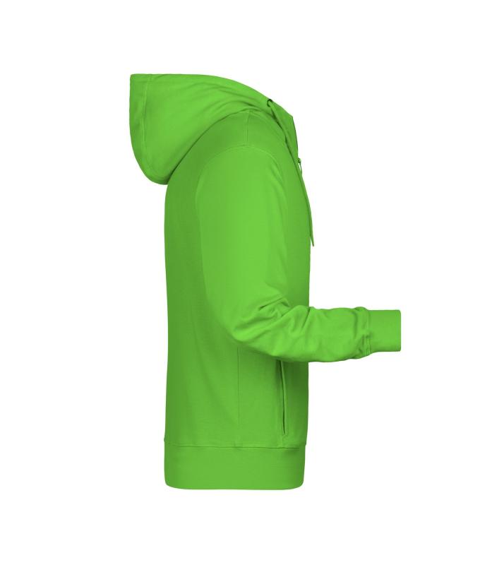 Homme Sweat-shirt zippé à capuche homme OCS Blended & RCS Vert-citron 8657