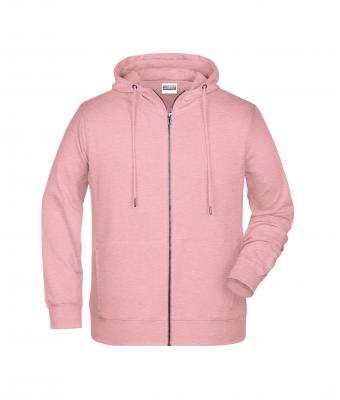 Homme Sweat-shirt zippé à capuche homme Rose-mélange 8657