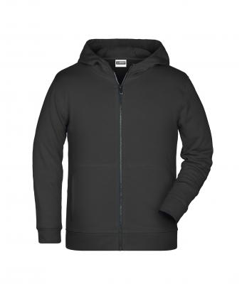 Kids Children's Zip Hoody Black 8658