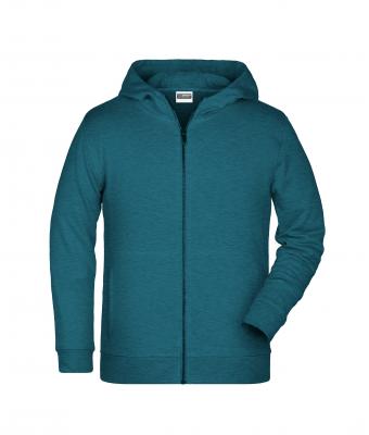 Kids Children's Zip Hoody Petrol-melange 8658