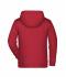 Kids Children's Zip Hoody Carmine-red-melange 8658