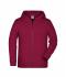 Kids Children's Zip Hoody Wine 8658