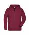 Kids Children's Zip Hoody Burgundy-melange 8658