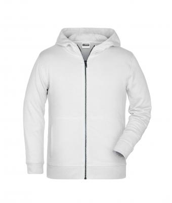 Kids Children's Zip Hoody White 8658