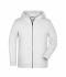 Kids Children's Zip Hoody White 8658