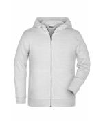 Enfant Sweat-shirt zippé à capuche enfant   OCS Blended & RCS Gris chiné clair 8658