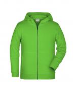 Enfant Sweat-shirt zippé à capuche enfant   OCS Blended & RCS Vert-citron 8658
