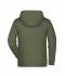 Enfant Sweat-shirt zippé à capuche enfant   OCS Blended & RCS Olive 8658