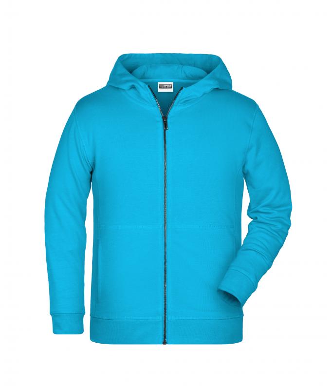 Enfant Sweat-shirt zippé à capuche enfant OCS Blended & RCS Turquoise 8658