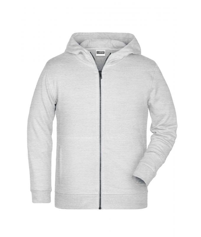 Enfant Sweat-shirt zippé à capuche enfant OCS Blended & RCS Gris chiné clair 8658