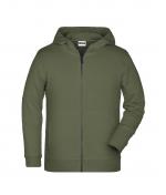 Enfant Sweat-shirt zippé à capuche enfant OCS Blended & RCS Olive 8658