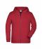 Enfant Sweat-shirt zippé à capuche enfant Rouge-carmin-mélange 8658