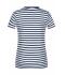 Damen Ladies' T-Shirt Striped White/navy 8661