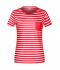 Femme T-shirt rayé femme Rouge/blanc 8661