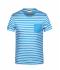 Herren Men's T-Shirt Striped Atlantic/white 8662