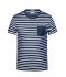 Herren Men's T-Shirt Striped Navy/white 8662