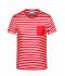 Homme T-shirt rayé homme Rouge/blanc 8662