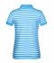 Damen Ladies' Polo Striped Atlantic/white 8663